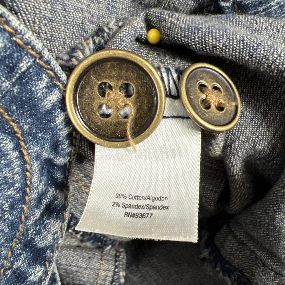 St. John's Bay Denim Blazer Womens PXL Petite Jeans Jacket 3 Button Up Casual - Picture 5 of 13